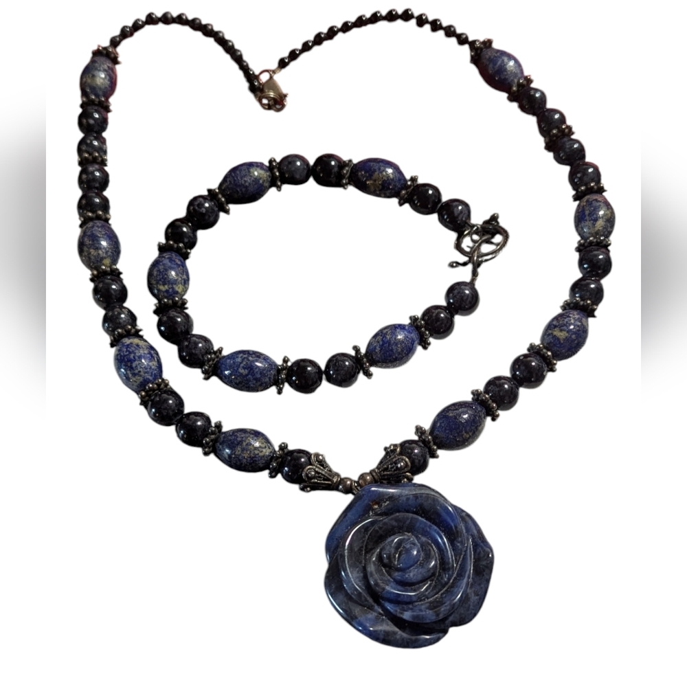 Lapis And Sterling Set